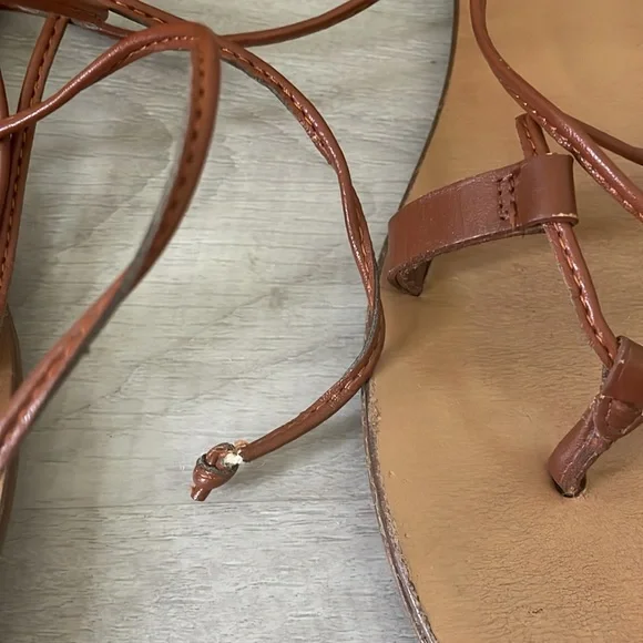 J Crew Leather Lace up Sandals - Picture 4 of 5